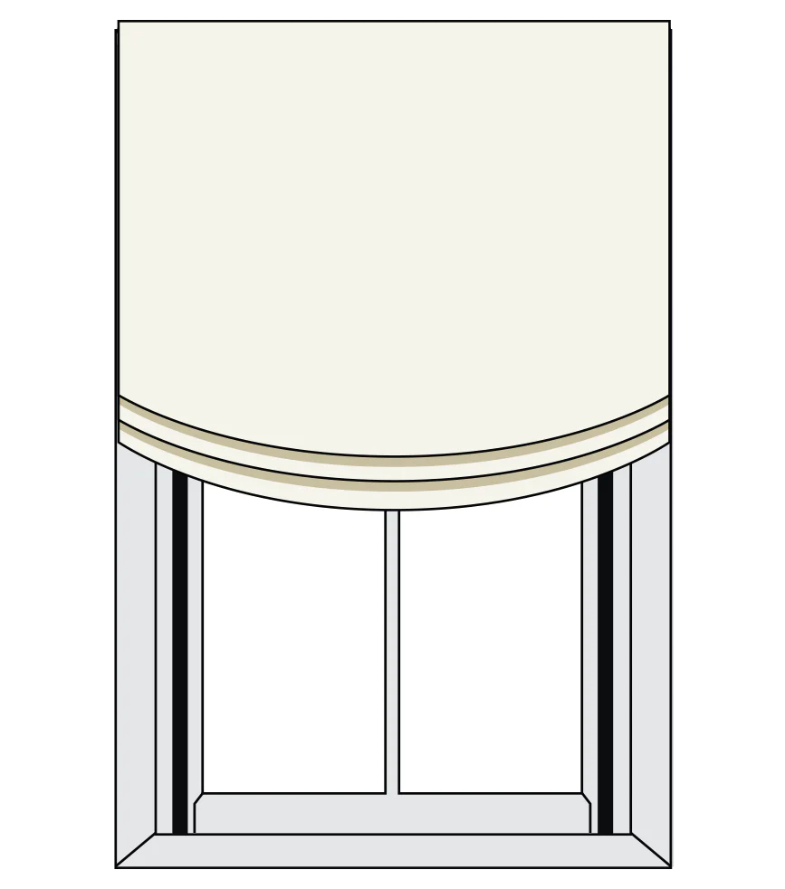 Relaxed Roman Shade Illustration