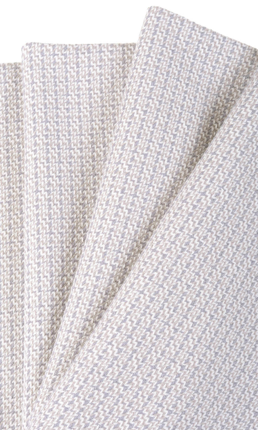 Textured Cotton Home Textile Fabric Material Sample (Gray/ White)