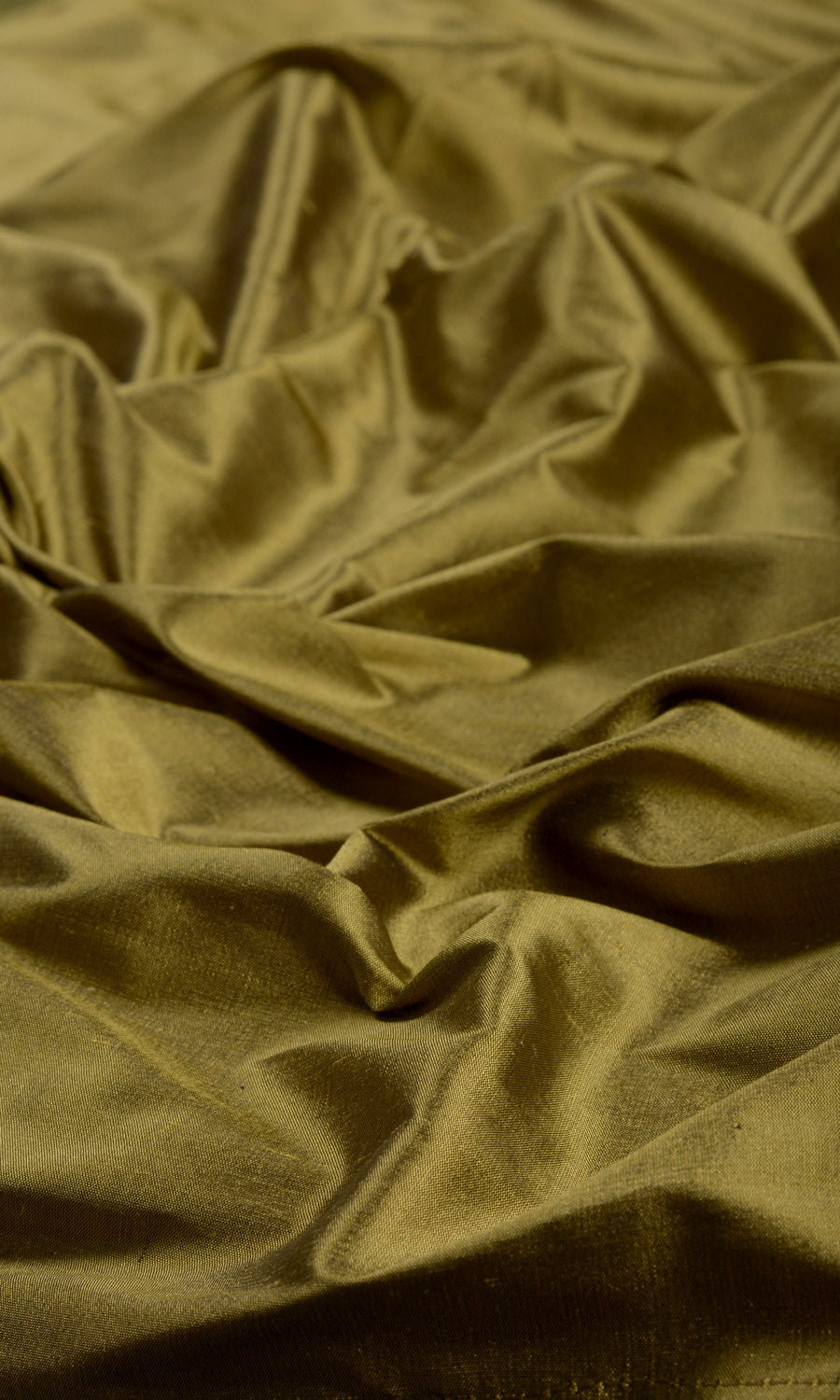Shantung Silk Home Textile Fabric Material By the Yard (Olive Green)