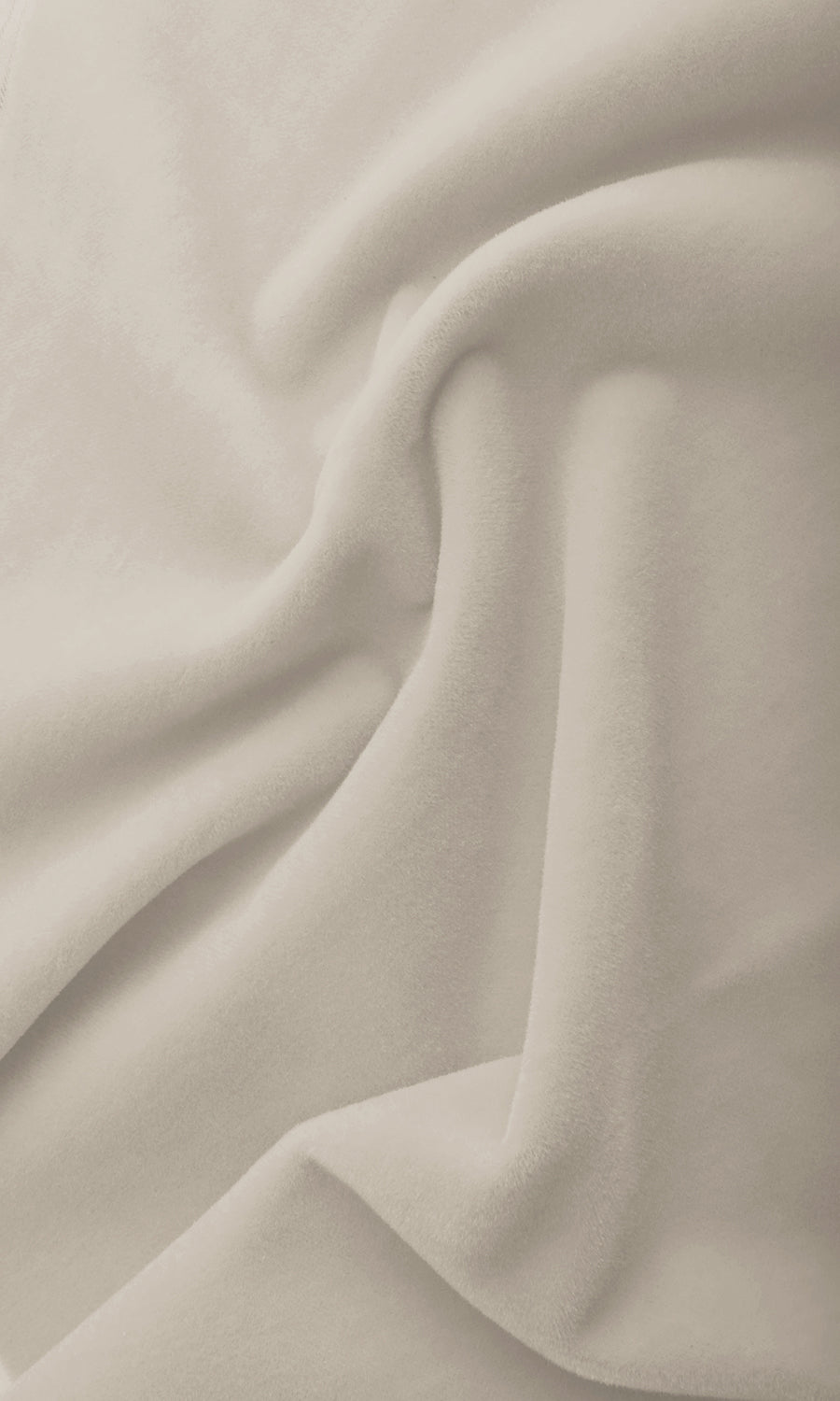 Velvet Home Textile Fabric Material By the Yard (Cream)