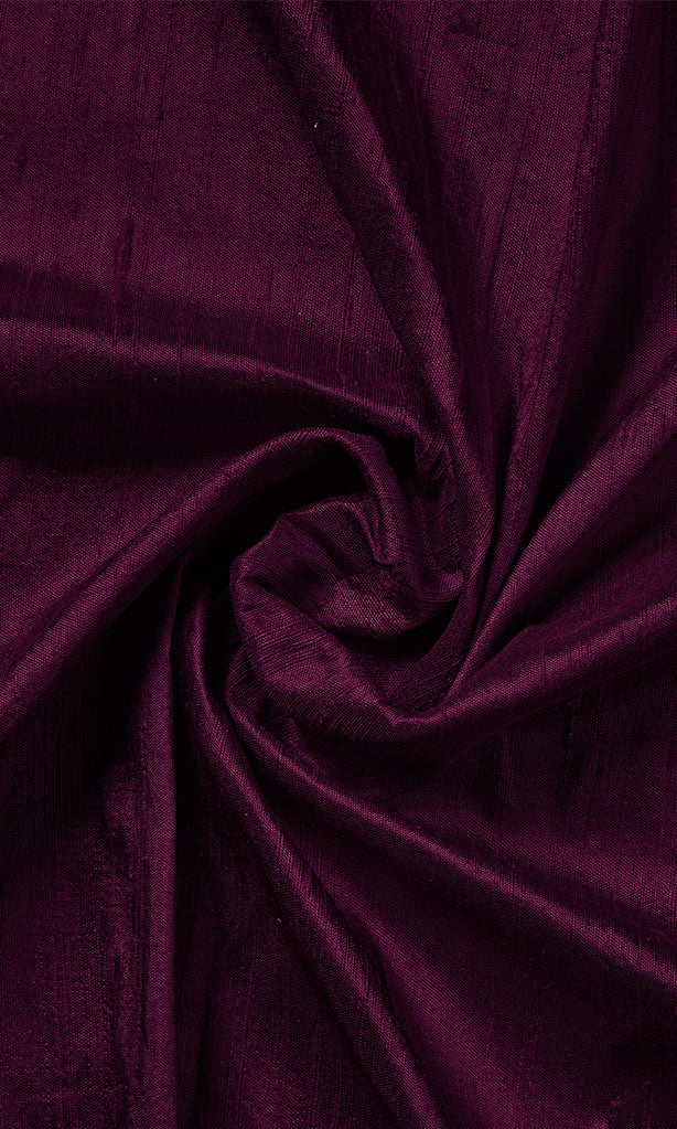 Dupioni Silk Home Décor Fabric By the Yard (Purple/ Plum)