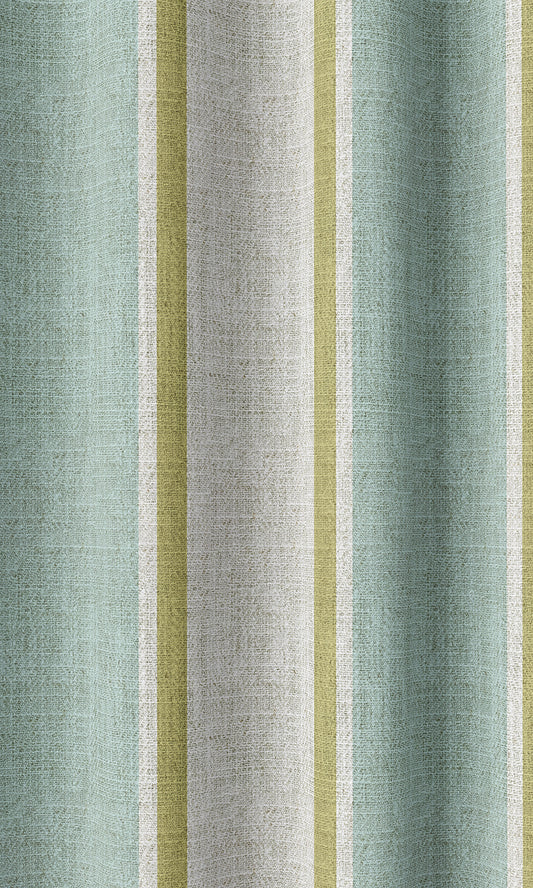 Striped Home Décor Fabric By the Yard (Turquoise Blue/ Green)
