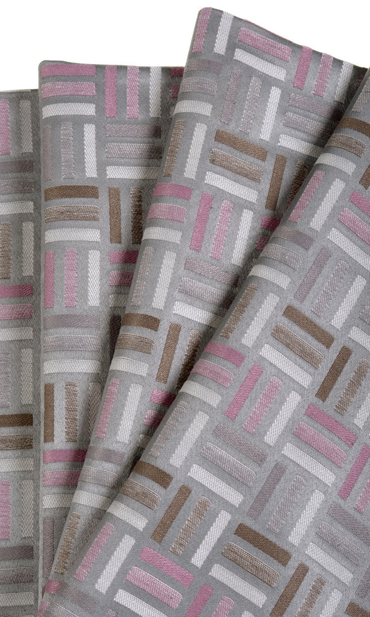 Geometric Roman Shades (Pink/ Grey/ Brown)