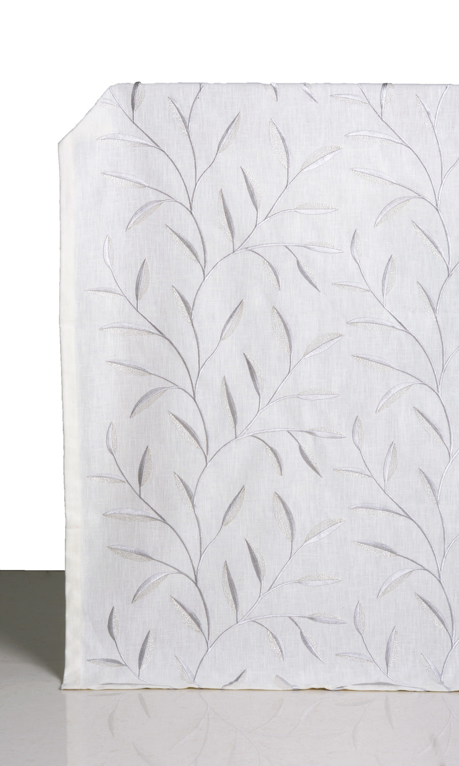 Floral Embroidery Window Treatments Fabric By the Yard (White/ Cream)