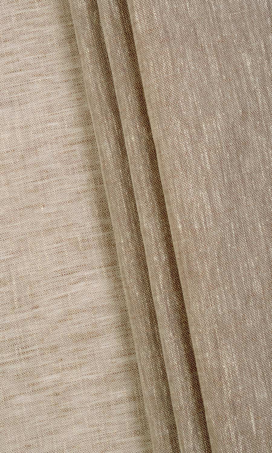 Linen Sheer Window Treatments Fabric Sample (Beige/ Brown/ Umber)