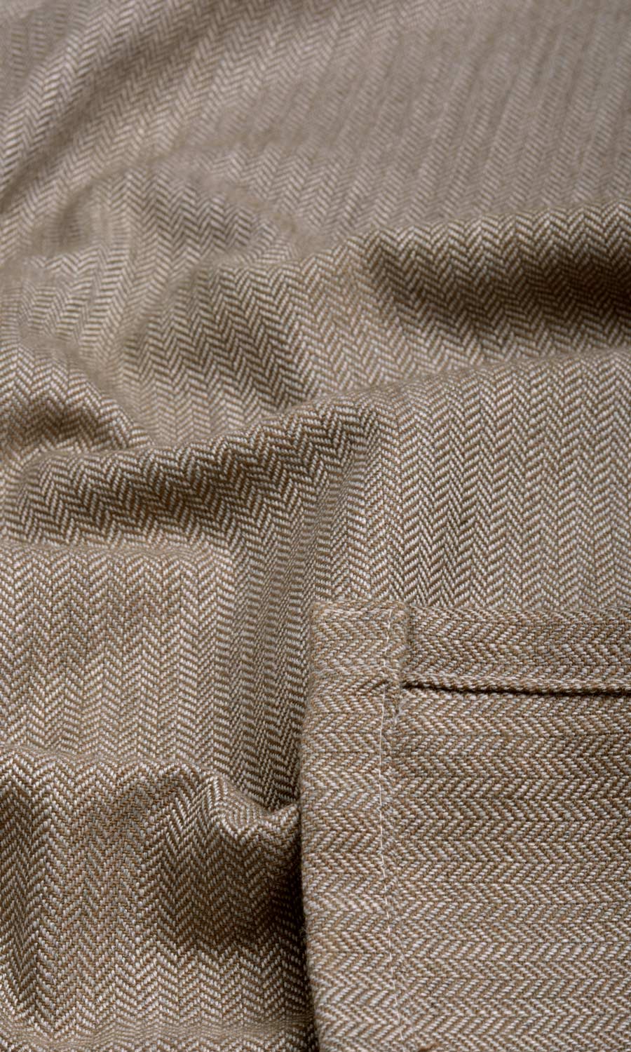 Herringbone Textured Fabric By the Yard for Curtains & Drapes (Brown)