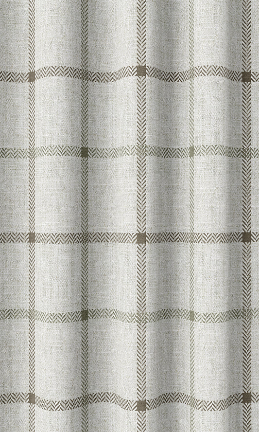 Modern Check Patterned Shades (Linen White)