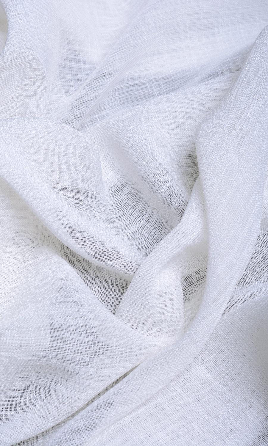 Sheer Linen Window Treatments Fabric By the Yard (White/ Ivory)