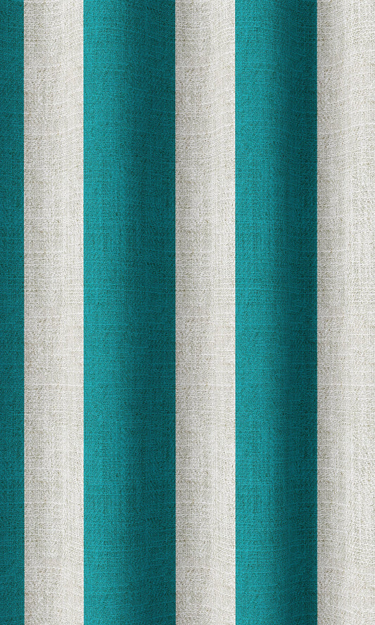 Striped Print Roman Shades (Pacific Blue)