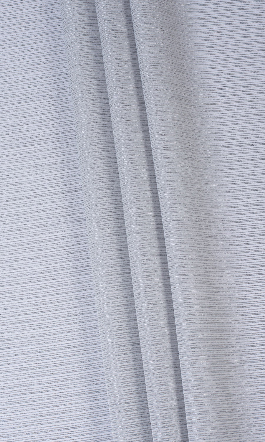 Striped Sheer Window Treatments Fabric By the Yard (Silver Grey)