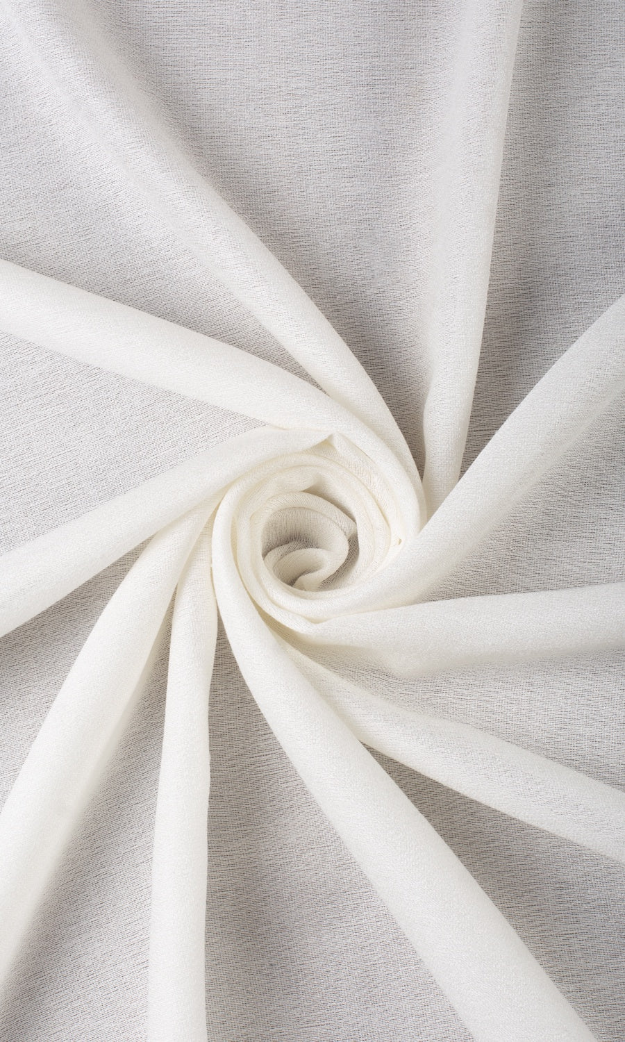 Plain Semi-Sheer Home Textile Fabric Material By the Yard (White)