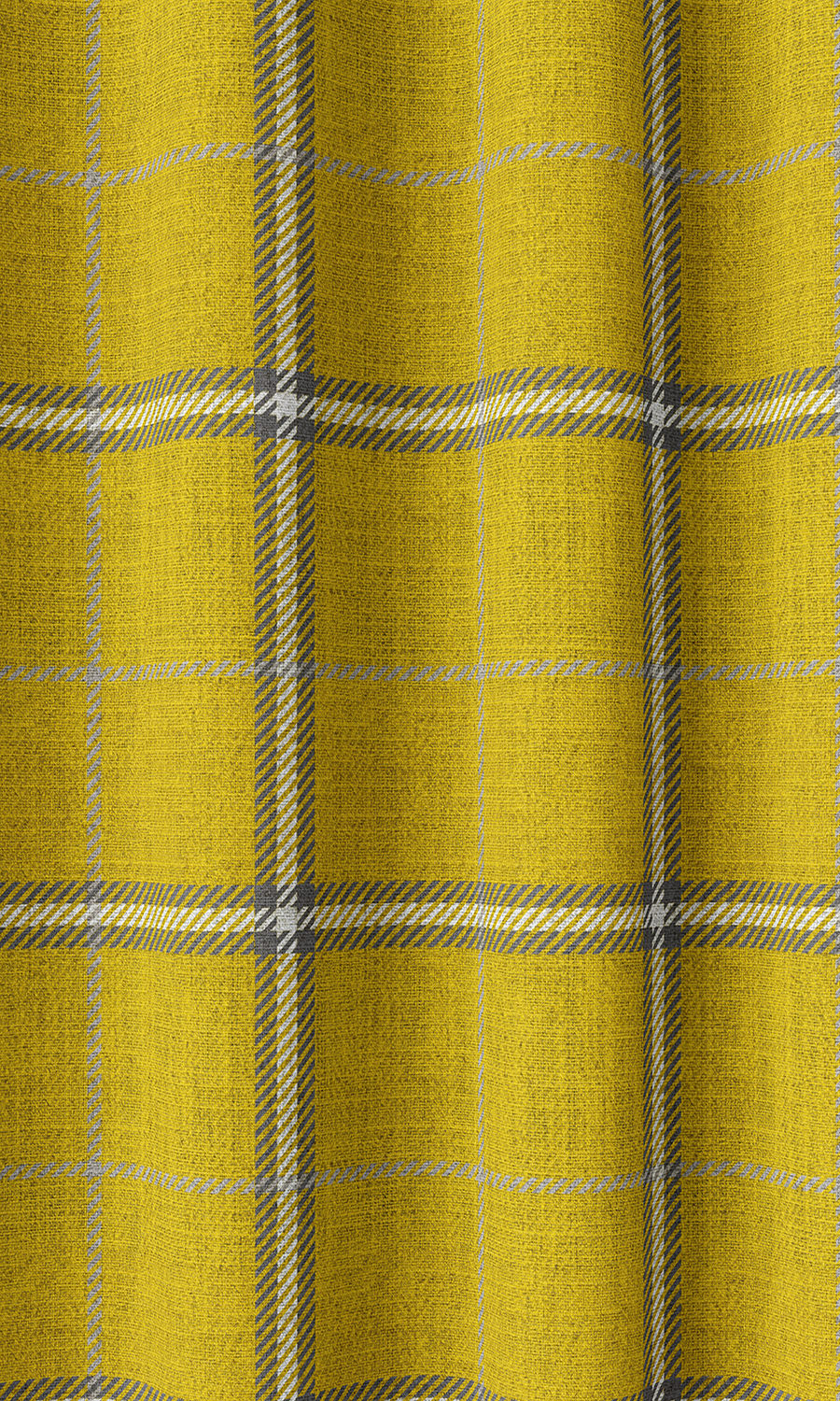 Check Patterned Home Décor Fabric By the Yard (Yellow)