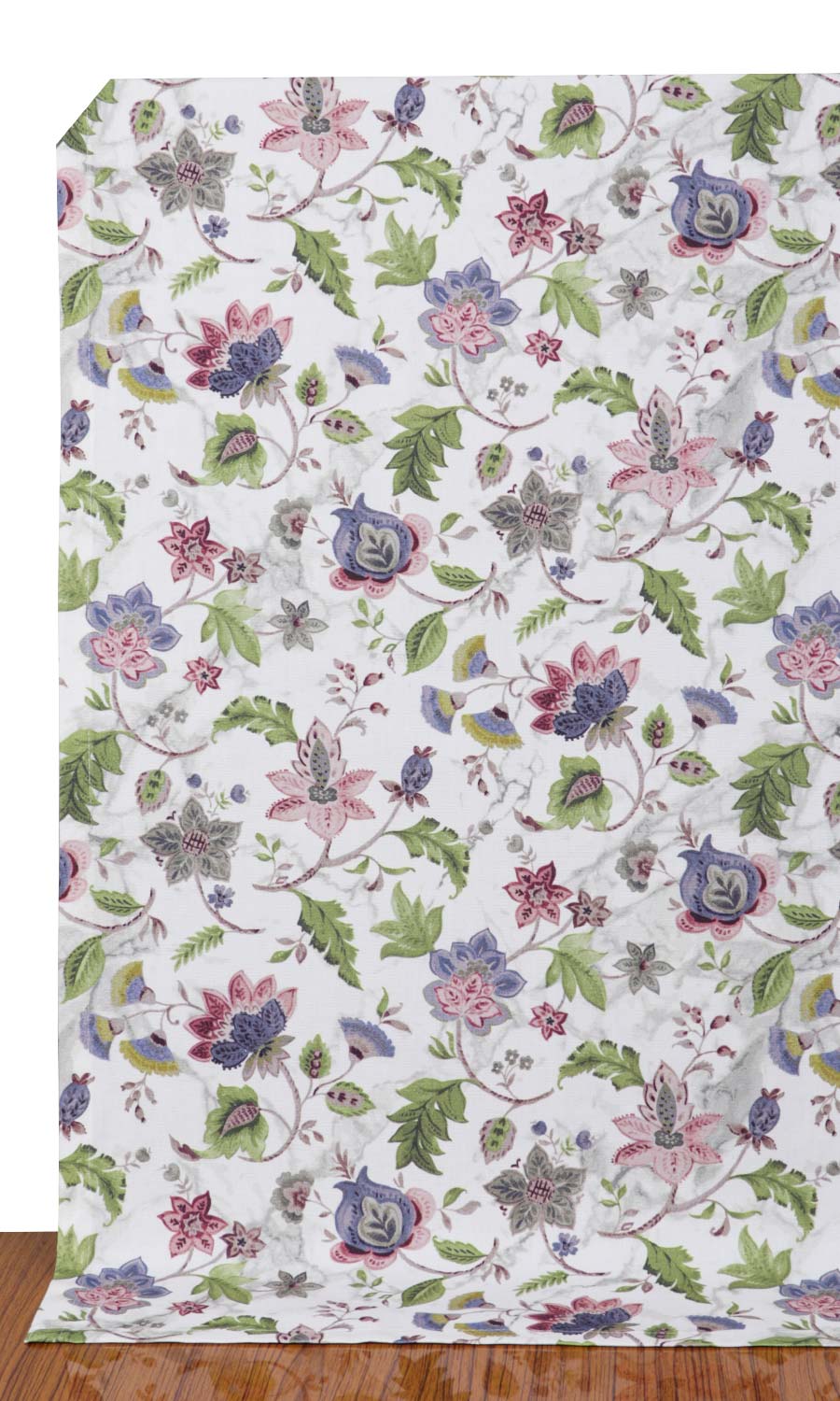 Floral Cotton Home Décor Fabric By the Yard (Purple/ Pink/ Green)