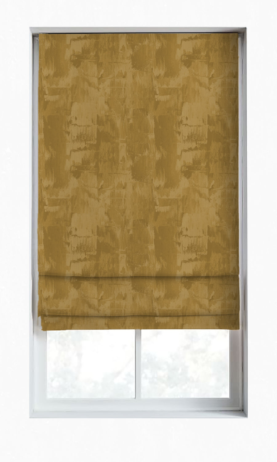 Dimout Striped Home Décor Fabric By the Yard (Ochre Yellow/ Brown)