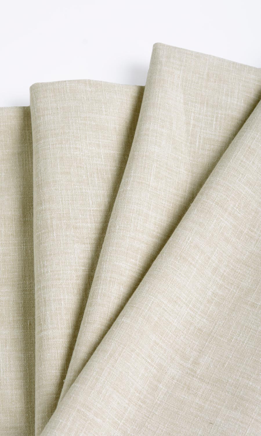 Poly-Cotton Blend Window Treatments Fabric By the Yard (Pale Beige)