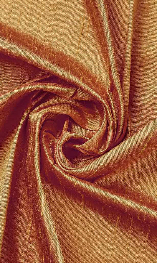 Dupioni Silk Blinds (Saffron Orange)