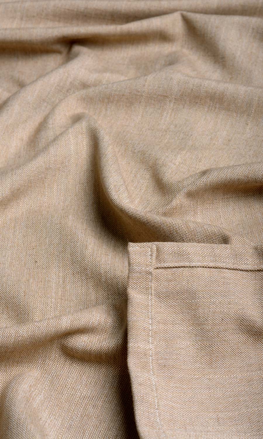 Plain Linen Texture Fabric By the Yard for Curtains & Drapes (Cinnamon Brown)