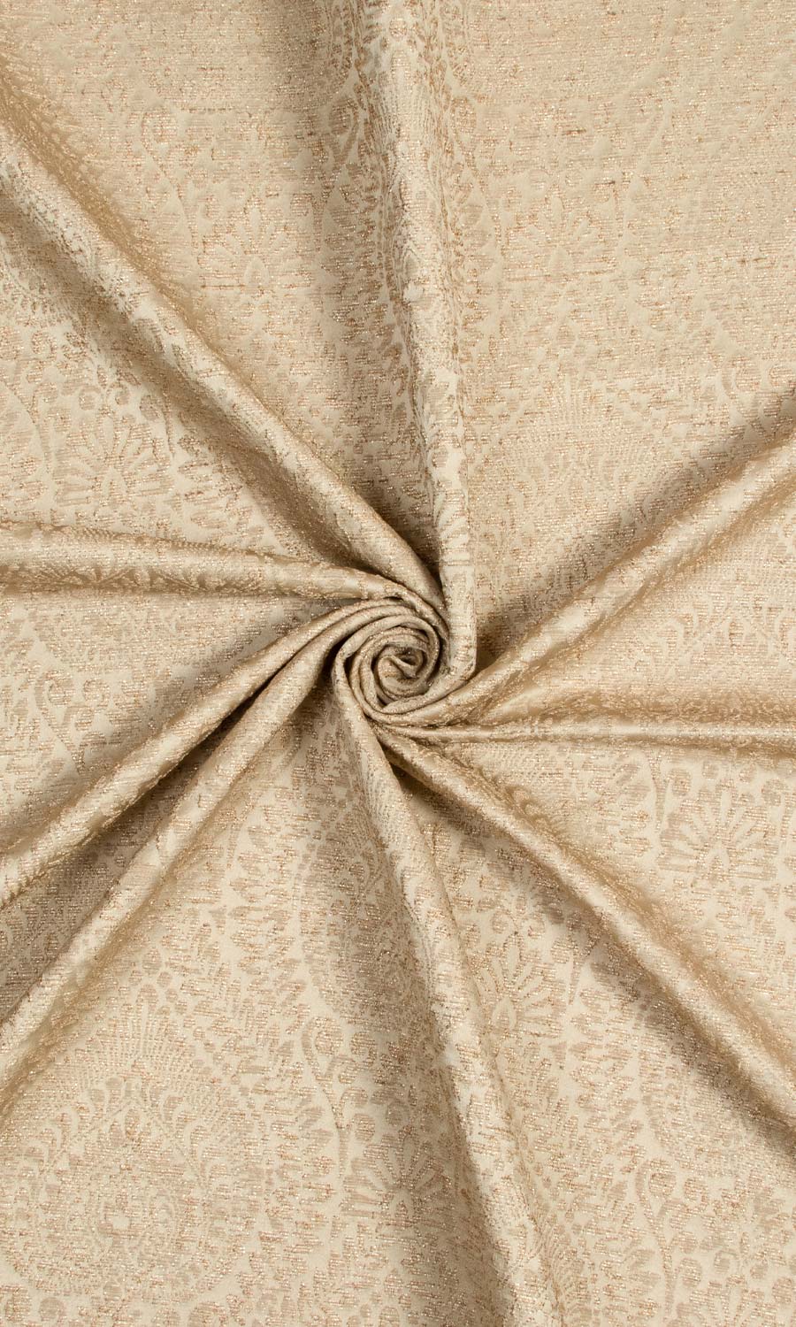 Textured Floral Free Fabric Material Sample (Beige)
