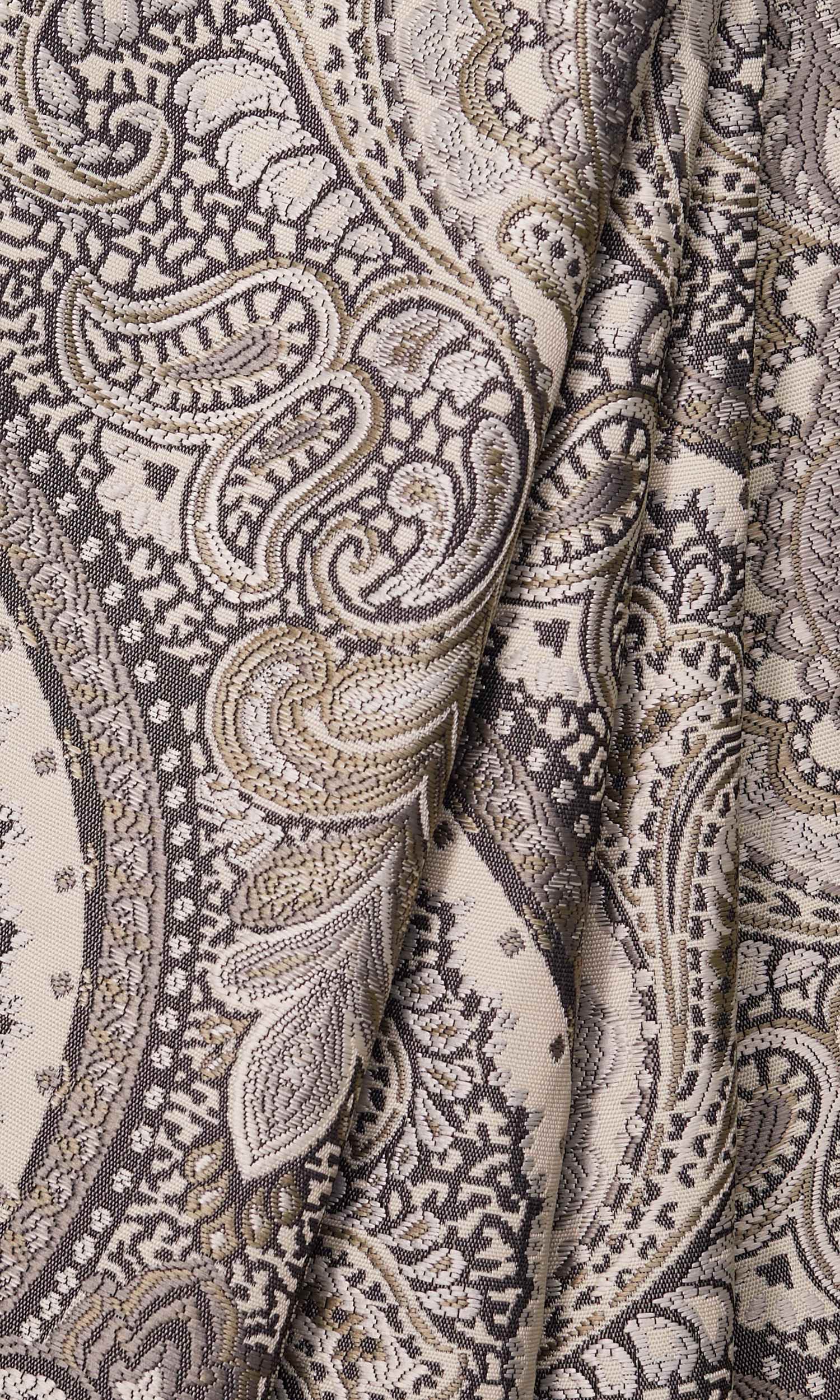 Damask Window Treatments Fabric By the Yard (Gray/ Beige/ Charcoal)