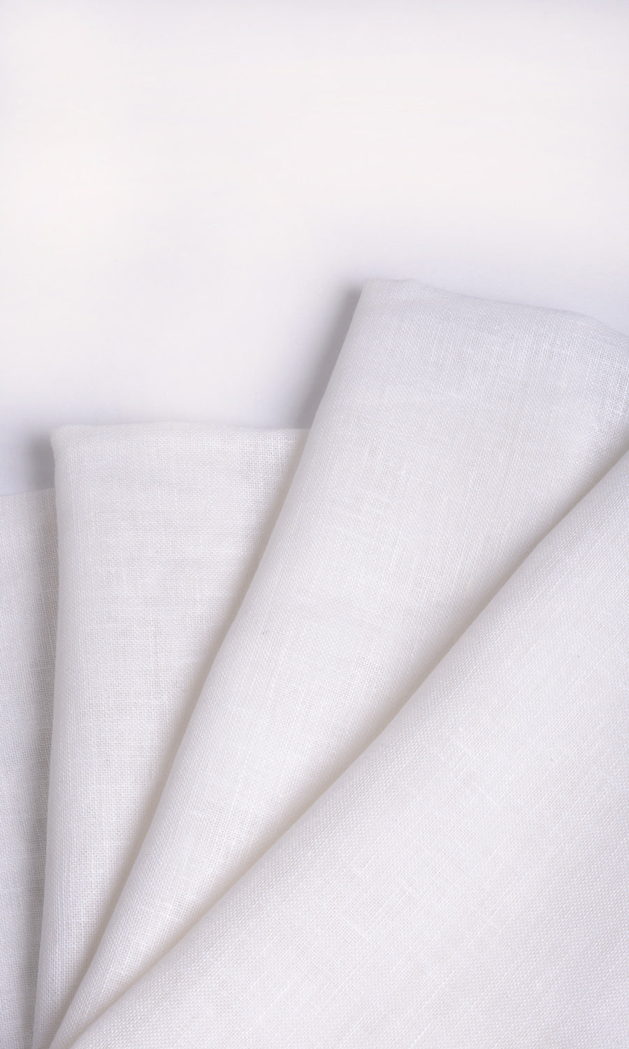 Sheer Free Fabric Material Sample (White/ Ivory)
