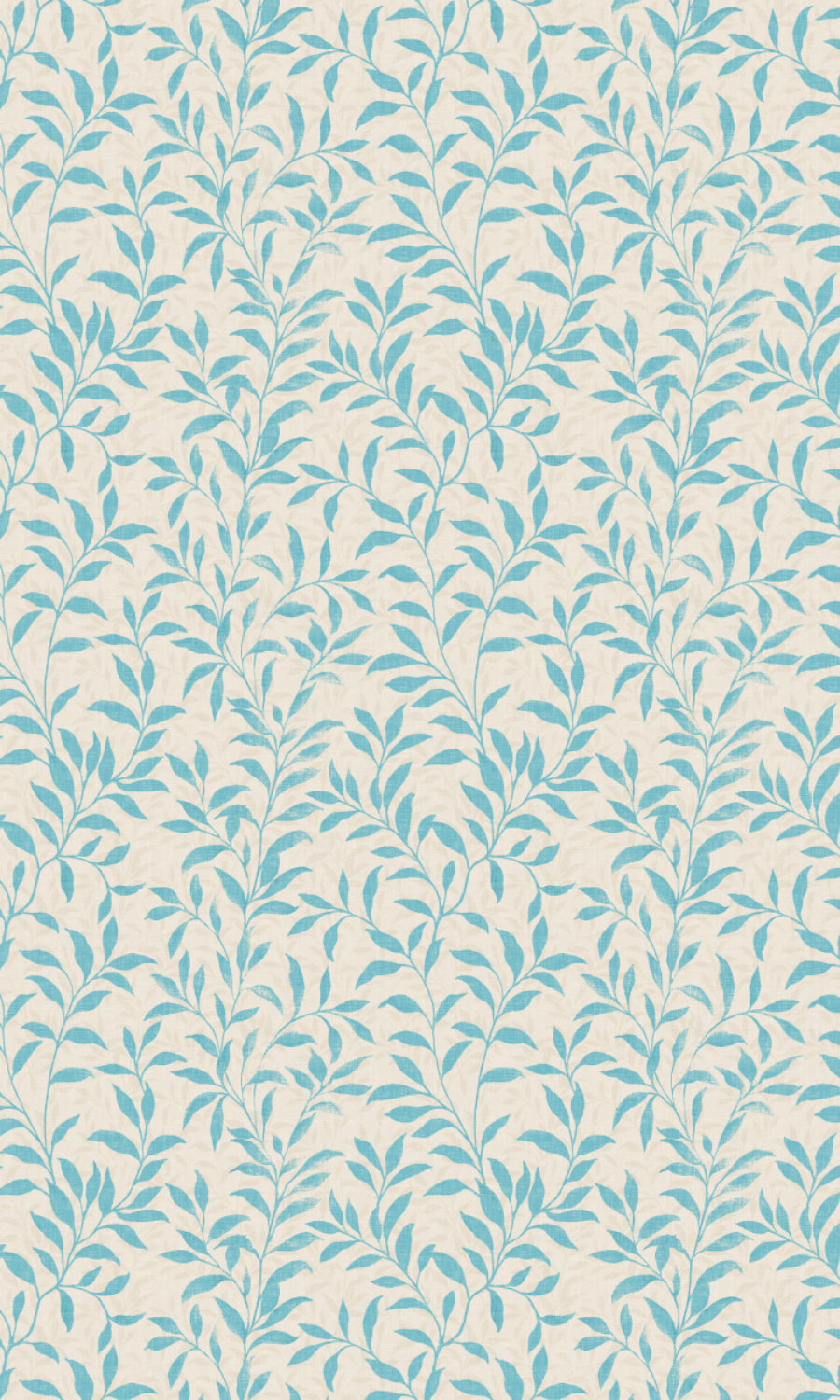 Floral Dimout Home Textile Fabric Material By the Yard (Blue/ Ivory)