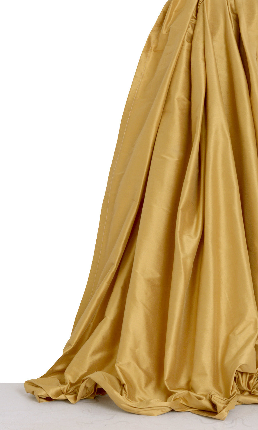 Shantung Silk Window Treatments Fabric Sample (Ochre/ Burnt Yellow)