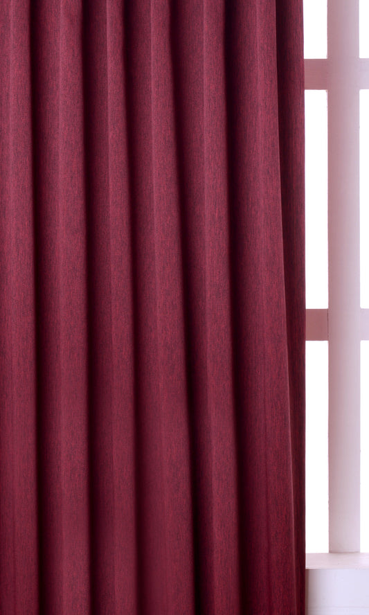 Blackout Home Décor Fabric By the Yard (Raspberry Red / Wine Purple)