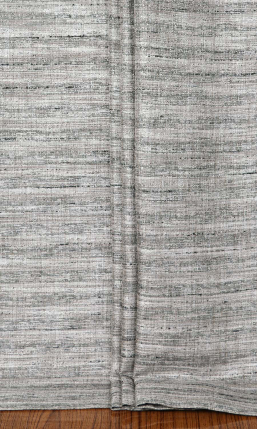 Faux Silk Textured Window Treatments Fabric By the Yard (Grey)