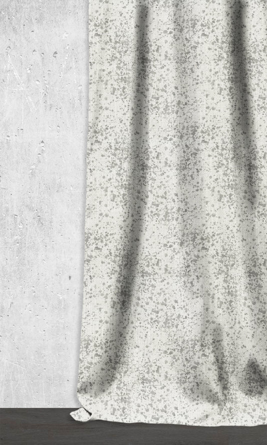 Abstract Print Home Décor Fabric By the Metre (Eggshell White/ Grey)