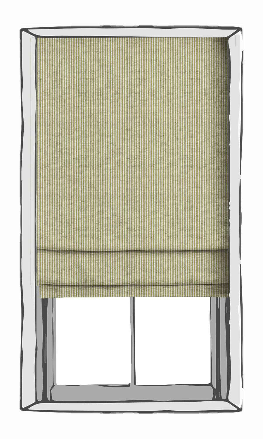 Striped Fabric Material By the Yard (Chartreuse Green/ White)