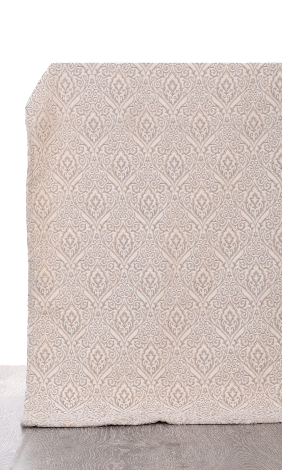 Velvet Home Décor Fabric Sample (Ivory/ Beige)