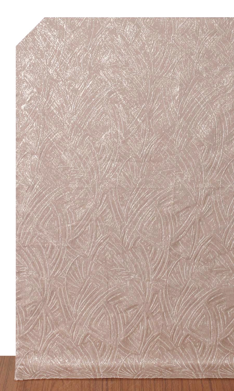 Self-Patterned Poly-Cotton Window Treatments Fabric By the Yard (Blush Pink)