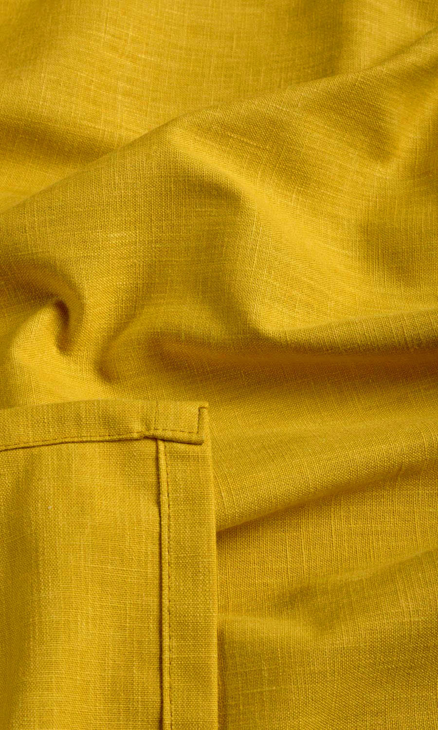 Poly-Cotton Blend Fabric By the Yard for Curtains & Drapes (Yellow)