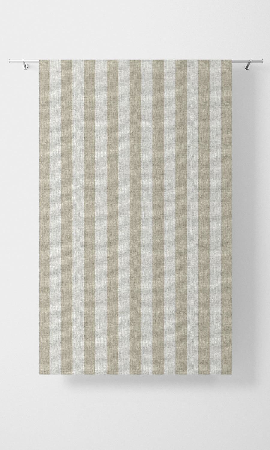 Modern Striped Home Textile Fabric Material By the Metre (Beige/ White)