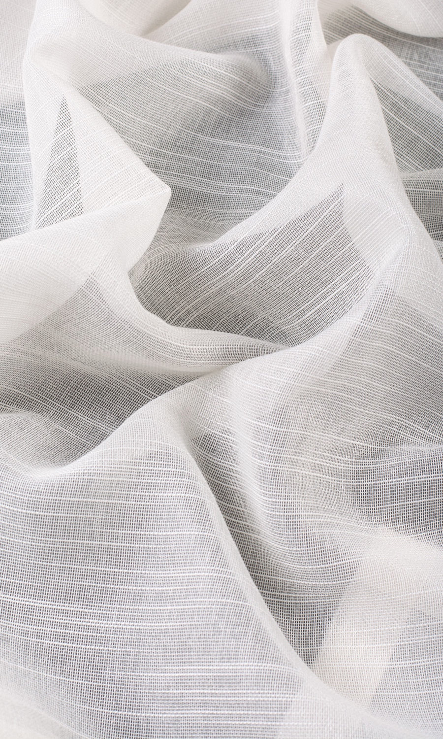 Textured Sheer Fabric Sample for Roman Blinds & Shades (White)
