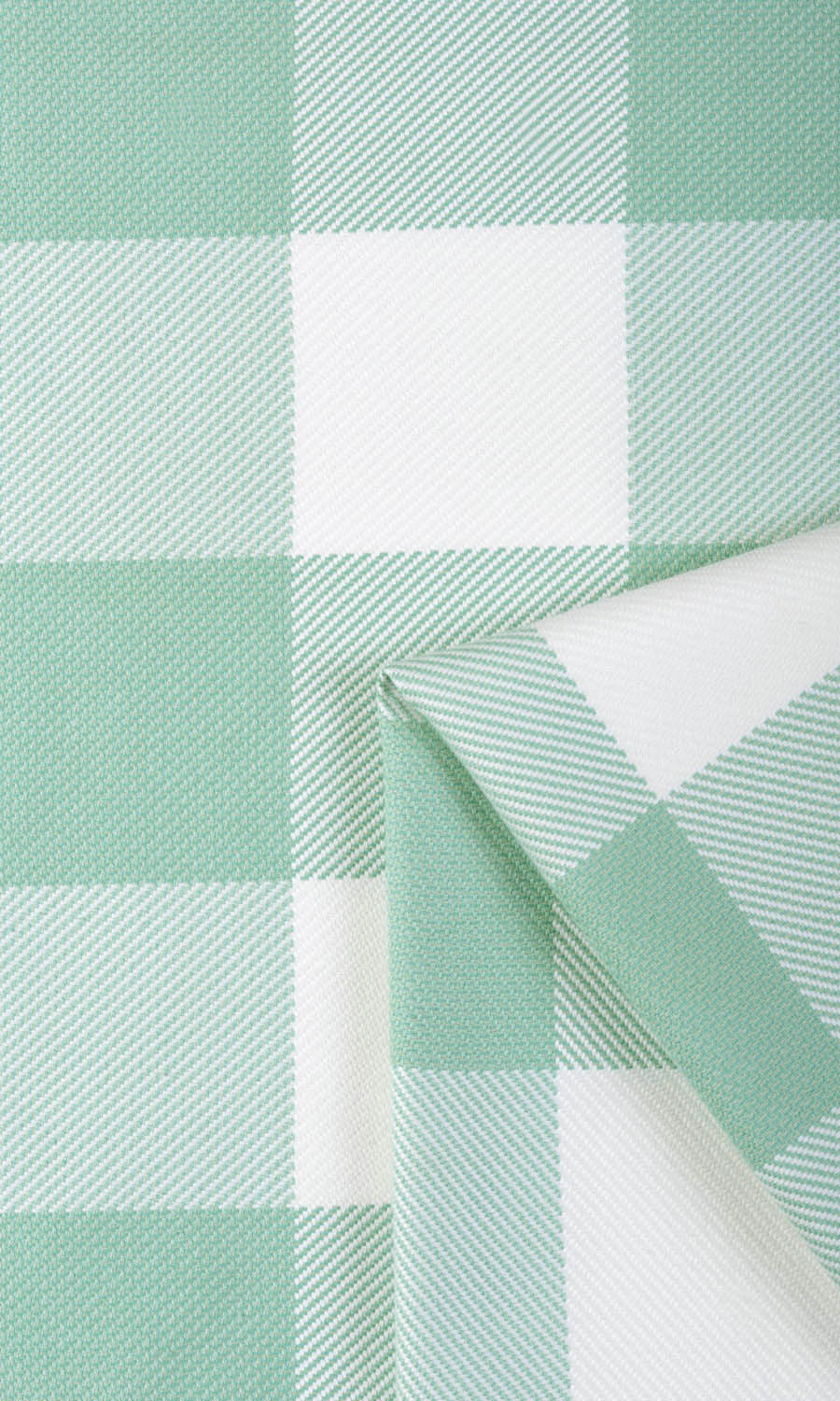 Buffalo Check Window Treatments Fabric By the Yard (Aqua Blue/ Foam White)