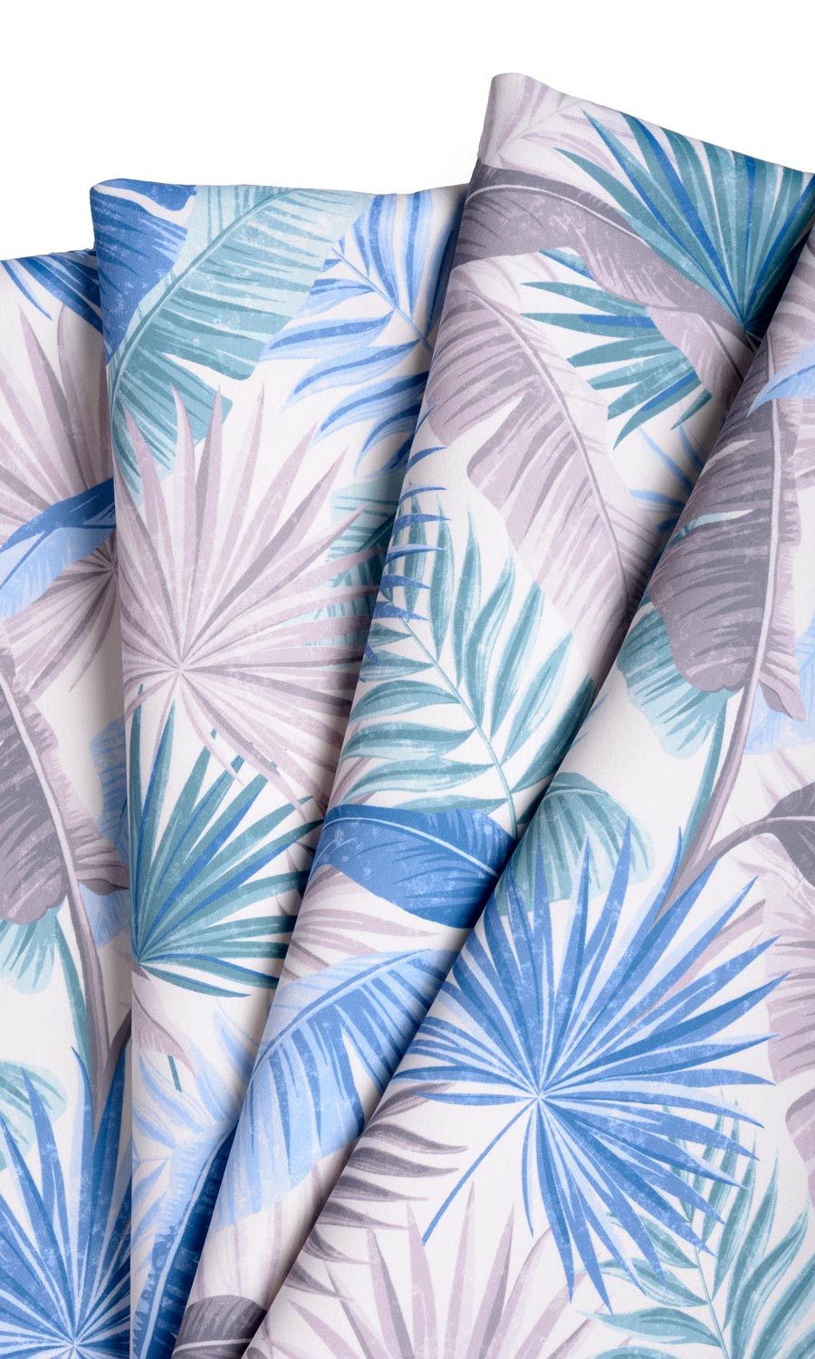 Botanical Floral Fabric Sample for Roman Blinds & Shades (Blue/ Purple)