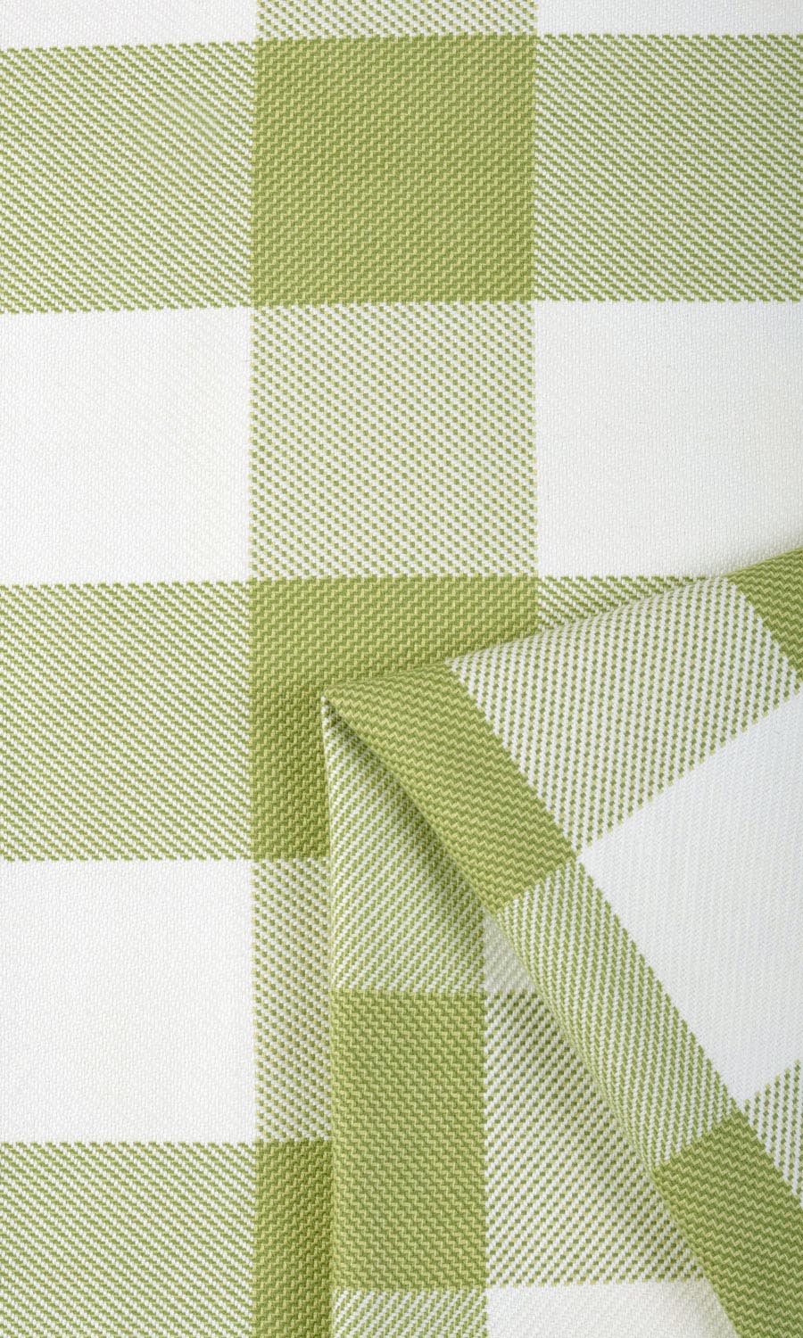 Buffalo Check Fabric By the Yard for Curtains & Drapes (Olive Green/ White)