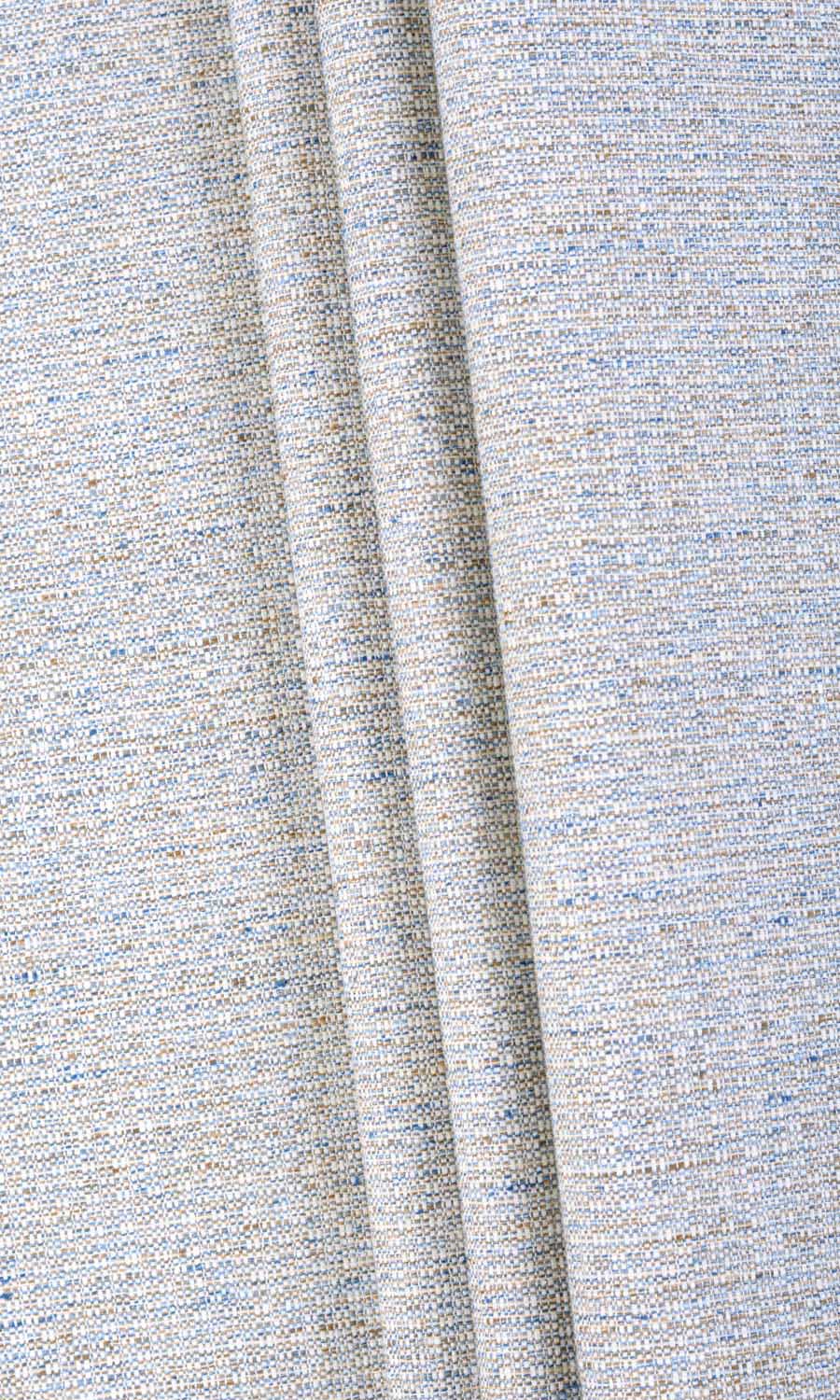 Textured Poly-Cotton Home Textile Fabric Material By the Yard (Gray/ White)