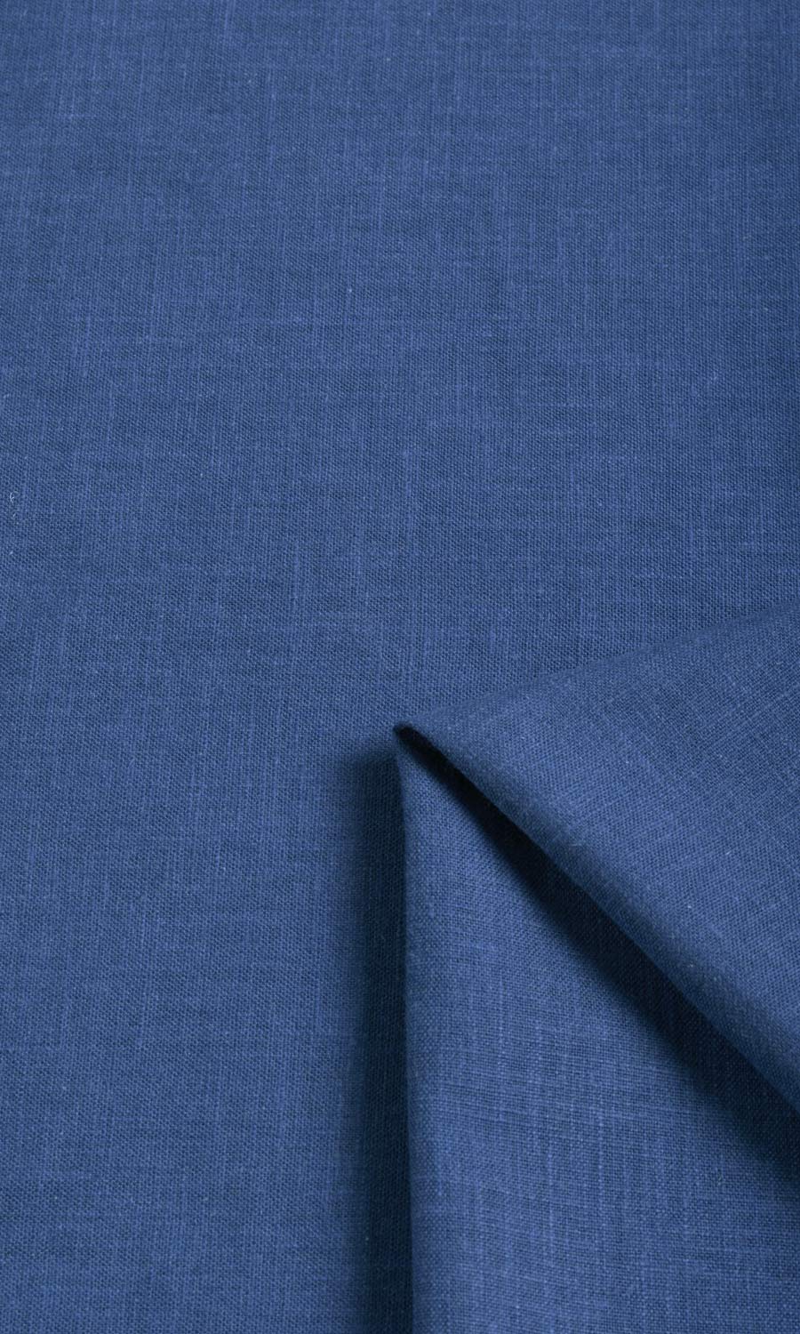 Poly-Cotton Blend Fabric Material By the Yard (Cobalt)