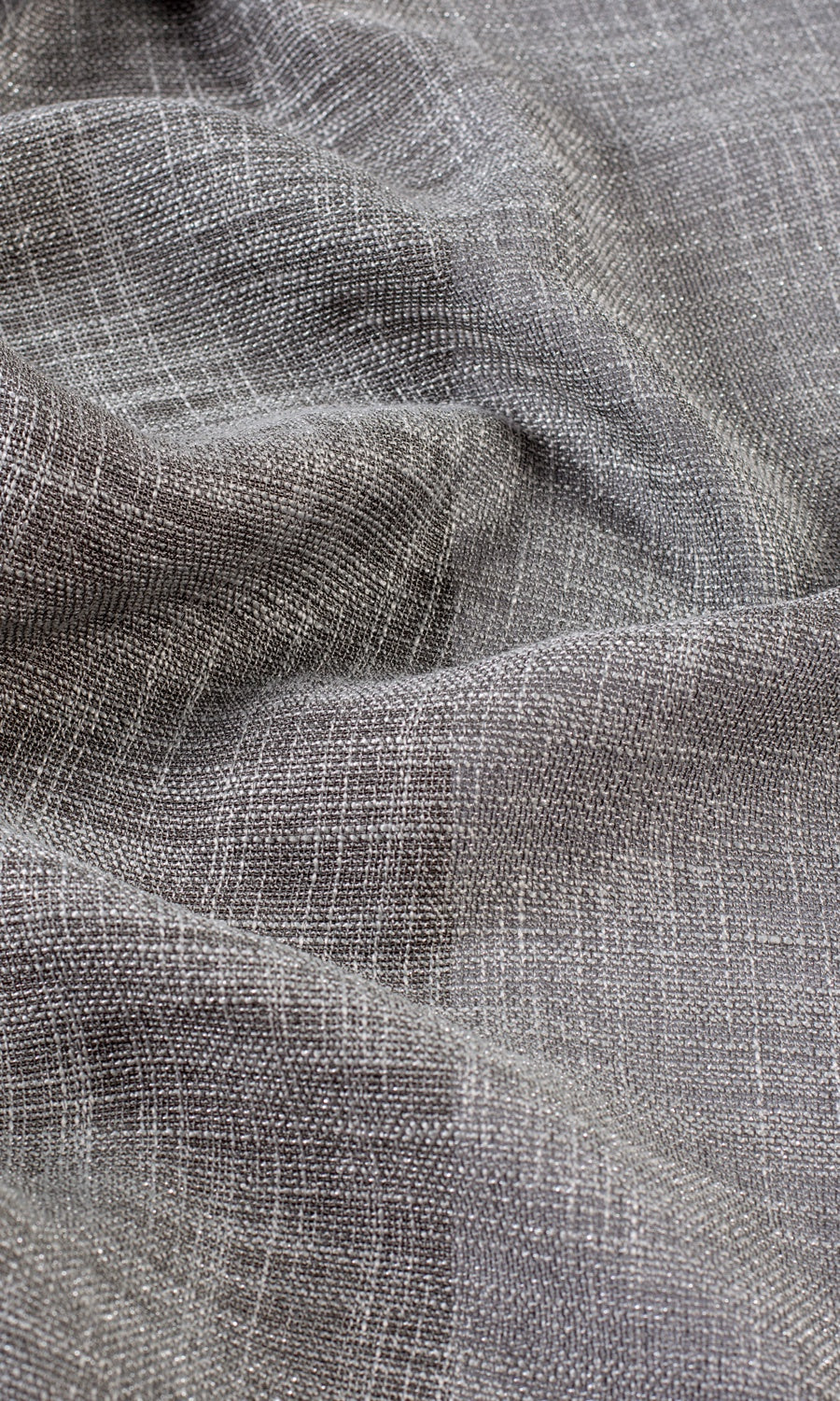 Textured Sheer Fabric Material By the Yard (Stone Gray)