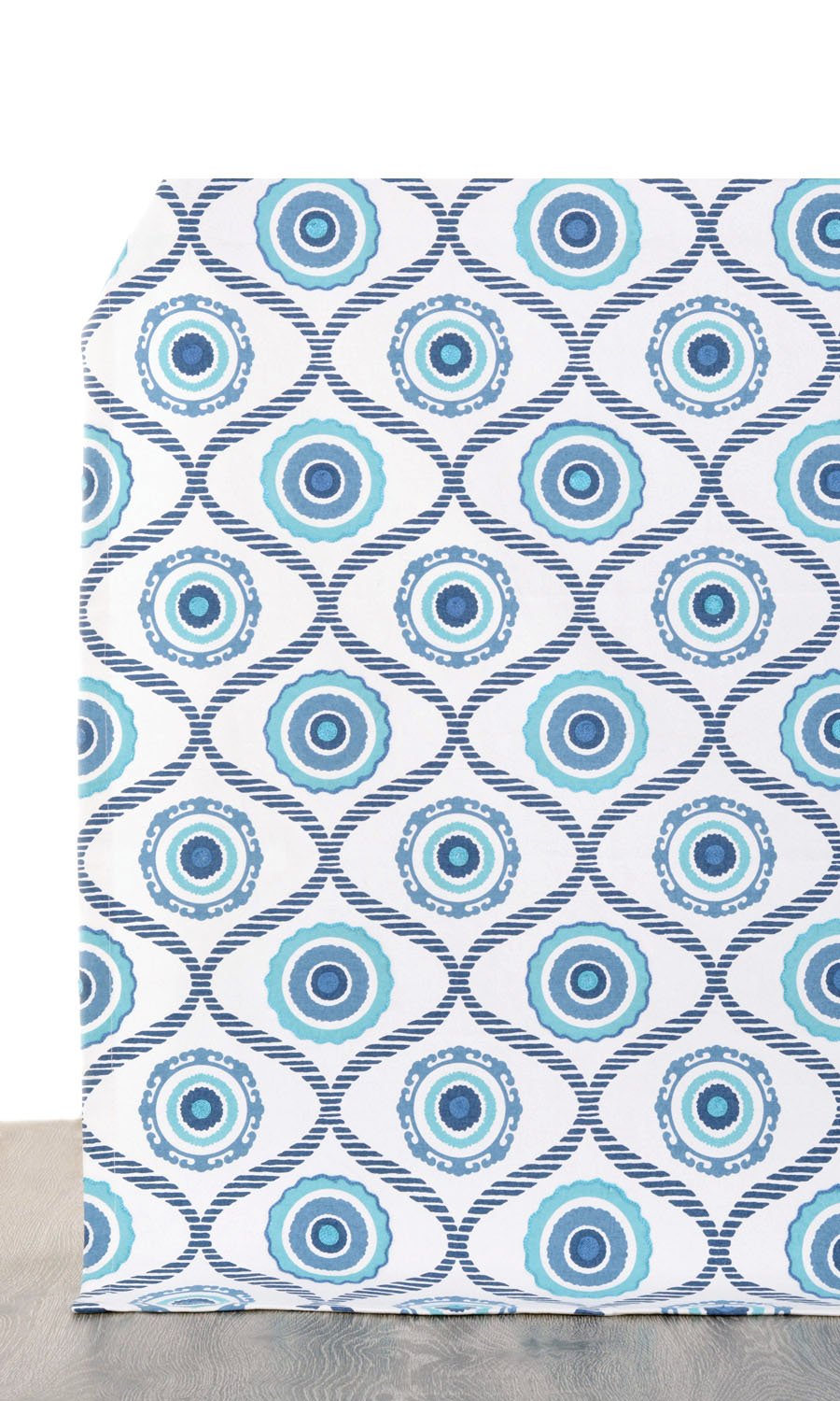 Printed Home Décor Fabric By the Yard (Blue/ White)