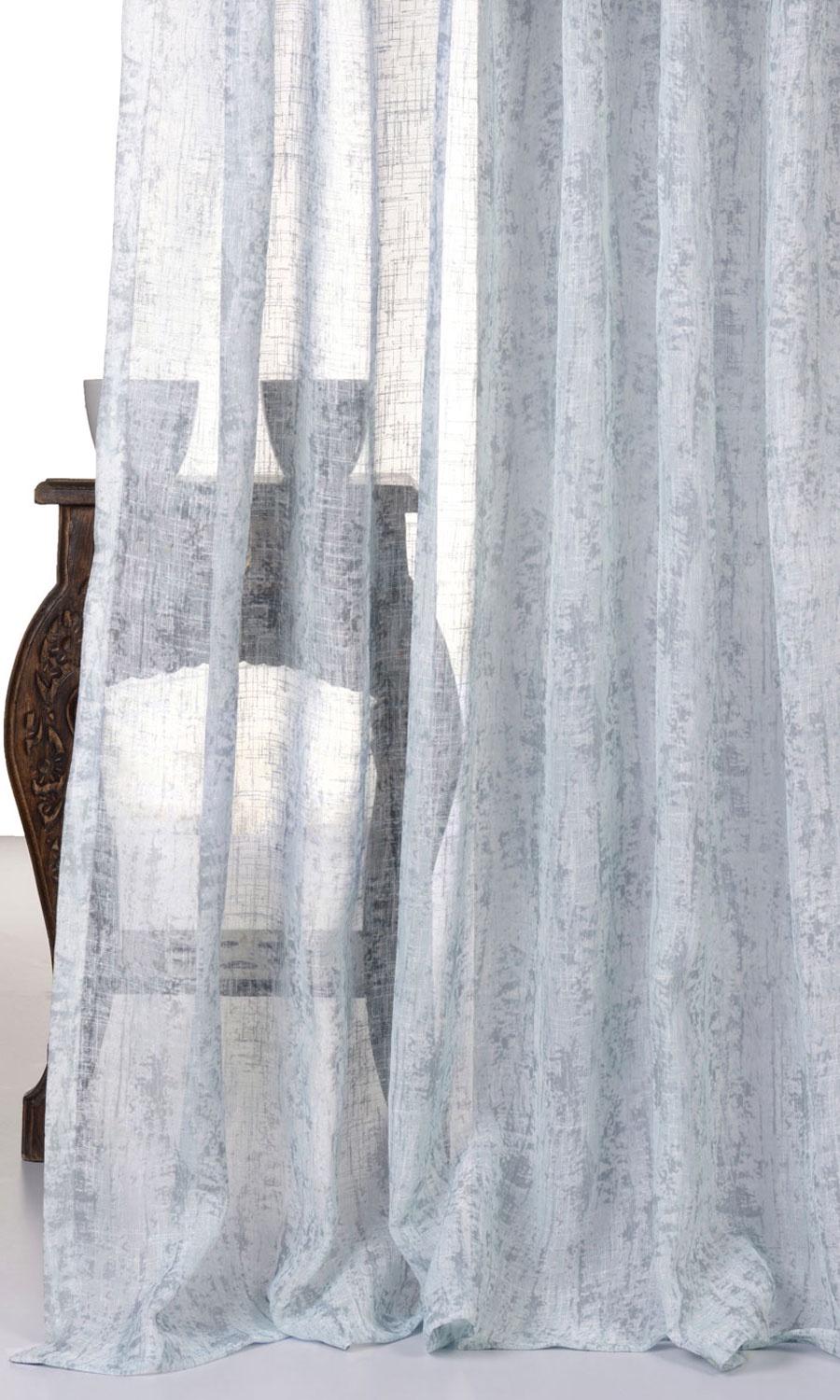 Textured Sheer Fabric Sample for Roman Blinds & Shades (Blue)