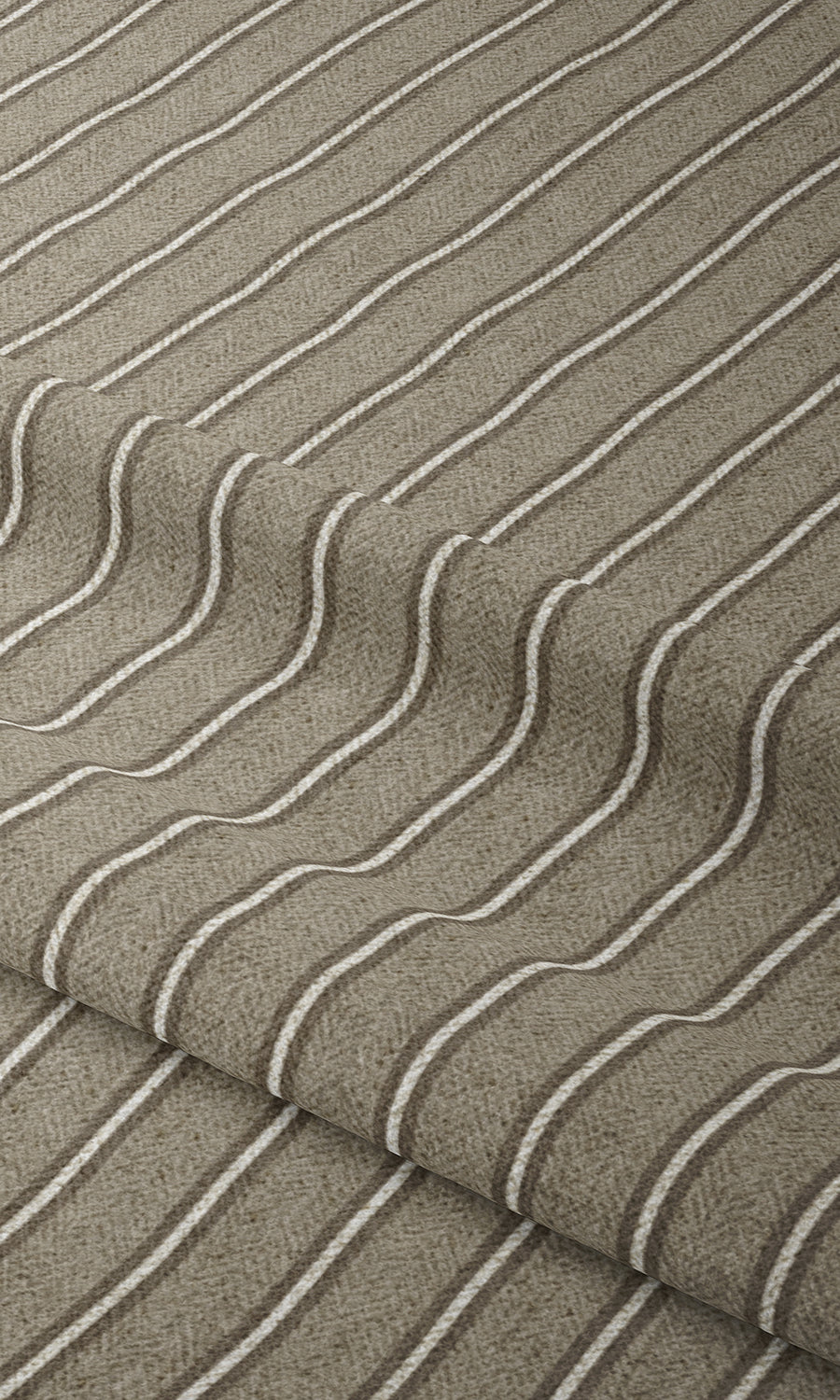 Modern Striped Print Home Textile Fabric Material Sample (Brown & Beige)