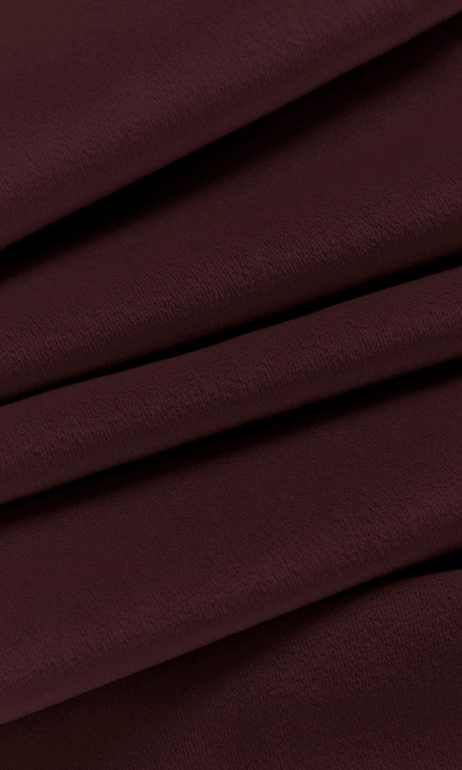 Velvet Home Textile Fabric Material By the Yard (Deep Burgundy Red)