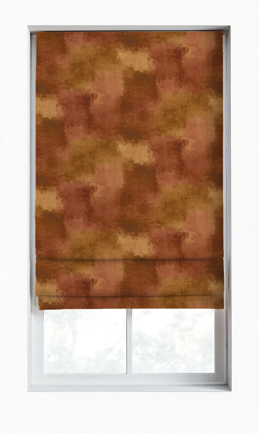 Dimout Window Treatments Fabric By the Yard (Orange/ Red/ Brown)