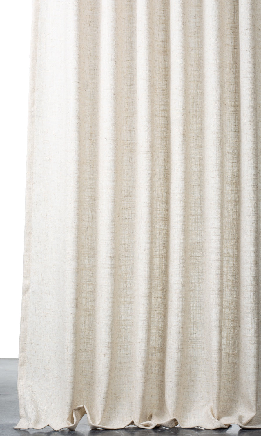 Plain Semi-Sheer Window Treatments Fabric By the Yard (Beige)