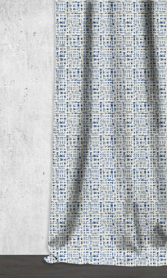 Abstract Print Shades (Eggshell White/ Blue)