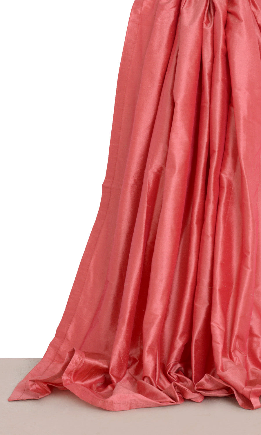Shantung Silk Window Treatments Fabric By the Yard (Pink Punch)