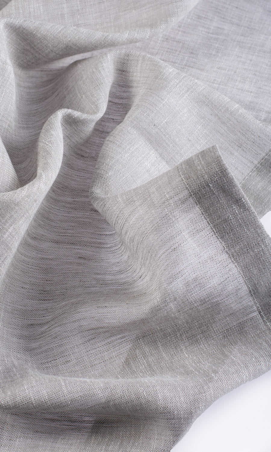 Linen-Cotton Sheer Home Décor Fabric By the Yard (Pale Gray)